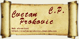 Cvetan Proković vizit kartica